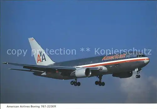 Flugzeuge Zivil American Airlines Boeing 767 223ER  Kat. Flug