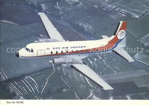 Flugzeuge Zivil Dan Air HS748 Hawker Siddeley  Kat. Flug