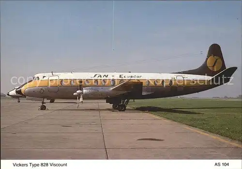 Flugzeuge Zivil Vickers Type 828 Viscount HC ATV SAN Ecuador Airlines  Kat. Flug