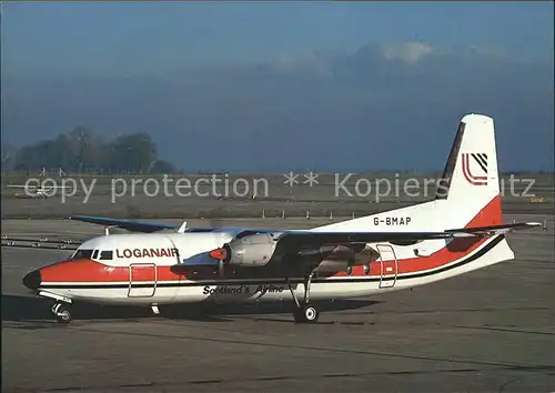 Flugzeuge Zivil Loganair Fokker F 27 200 G BMAP cn 10302 Kat. Flug