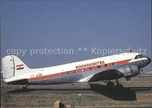 Flugzeuge Zivil Maharashtra DC 3 VT AUR  Kat. Flug