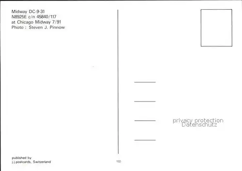 Flugzeuge Zivil Midway DC 9 31 N8925E c n 45840 117 Kat. Flug