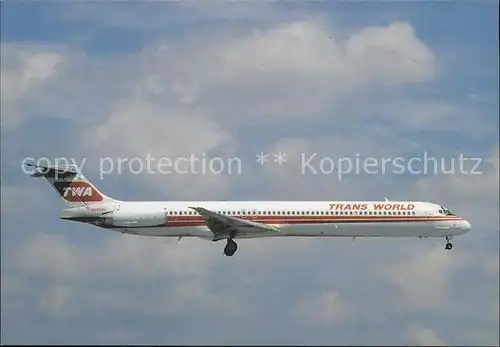 Flugzeuge Zivil Trans World Mc Donnell Douglas MD83 N 9303K Kat. Flug