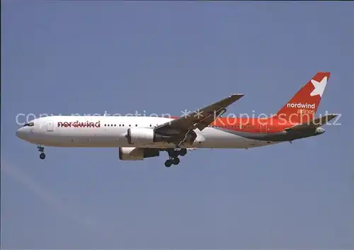 Flugzeuge Zivil Nordwind Airlines B 767 341 ER VQ BOG c n 30342 Kat. Flug