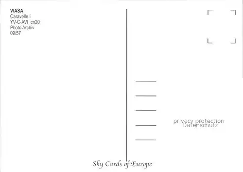 Flugzeuge Zivil Viasa Caravelle I YV C AVI cn20 Kat. Flug