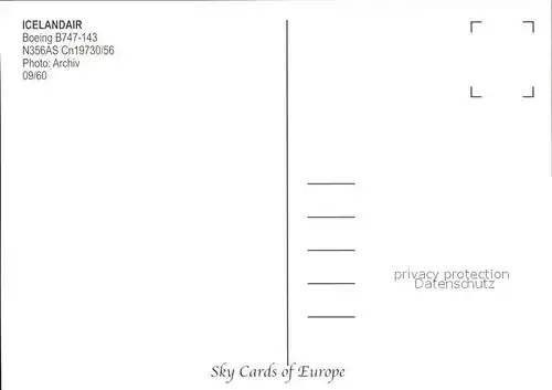 Flugzeuge Zivil Icelandair Boeing B747 143 N356AS Cn 19730 56 Kat. Flug