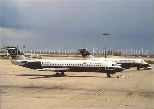 Flugzeuge Zivil British Airways TAT Fokker 100 Fokker F28 Mk2000 F GIOD F GDUV Kat. Flug