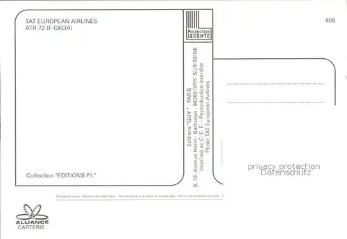 Flugzeuge Zivil TAT European Airlines ATR 72 F GKOA Kat. Flug