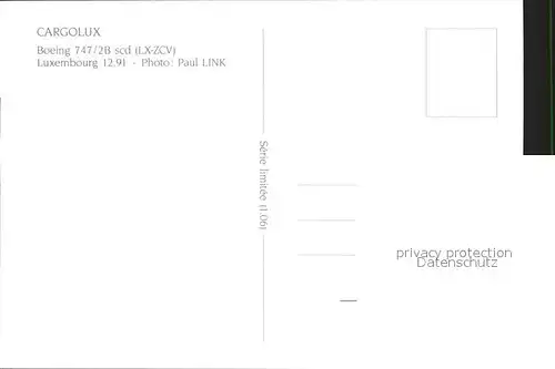 Flugzeuge Zivil Cargolux Boeing 747 2B scd LX ZCV  Kat. Flug