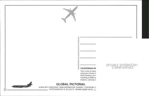 Flugzeuge Zivil Caledonian Airways Lockheed L 1011 100 Tristar Kat. Flug