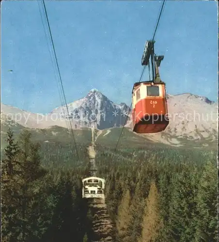 Seilbahn Lamnitzer Spitze Hohe Tatra Vysoke Tatry Lanovka na Lamnicky stit / Bahnen /