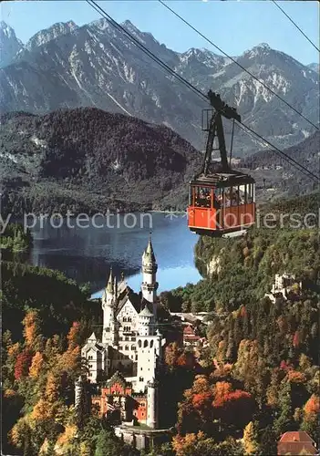 Seilbahn Tegelbergbahn Schwangau Fuessen Koenigsschloss Neuschwanstein  / Bahnen /