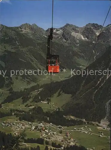 Seilbahn Walmendingerhornbahn Kleinwalsertal Mittelberg Wildental / Bahnen /