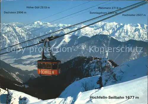 Seilbahn Bergen-Hochfelln Bayerische Alpen  / Bahnen /