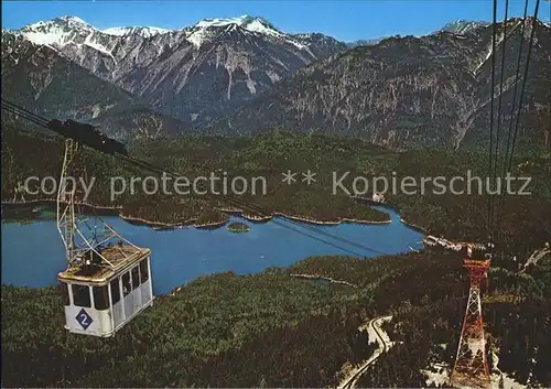 Seilbahn Bayerische Zugspitzbahn Zugspitze Eibsee Ammergauer Alpen  / Bahnen /