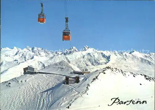 Seilbahn Weissfluhjoch Weissfluhgipfel Davos Parsenn Silvrettagruppe / Bahnen /