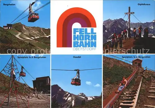 Seilbahn Fellhorn Oberstdorf Bergstation Spielplatz Gipfelkreuz / Bahnen /