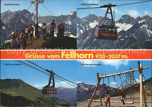 Seilbahn Fellhorn Oberstdorf Hochallgaeu Kinderspielspatz Gipfelkreuz / Bahnen /