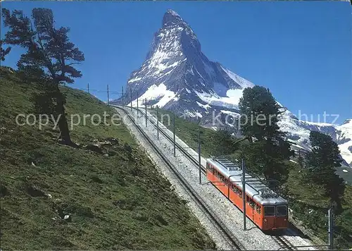 Zahnradbahn Gornergrat Matterhorn Zermatt Kat. Bergbahn