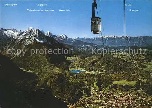 Seilbahn Karwendel Mittenwald Lautersee Ferchensee Wettersteingebirge / Bahnen /