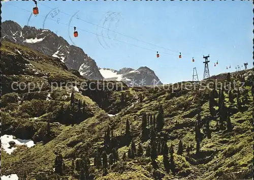 Seilbahn Stubaier Gletscherbahn Mutterbergalm Mittelstation Fernau / Bahnen /