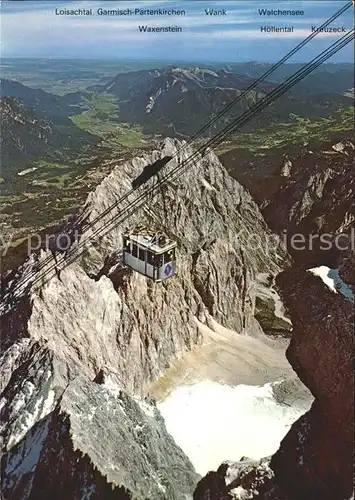 Seilbahn Zugspitze Hoellental Waxensteinkamm Loisachtal  / Bahnen /