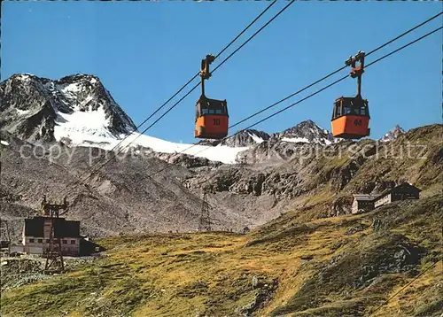 Seilbahn Stubaier Gletscherbahn Tirol Mittelstation Fernau Dresdnerhuette / Bahnen /