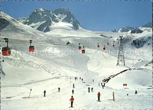 Seilbahn Stubaier Gletscherbahn Sektion 2 Mittelstation Fernau Schaufelspitze / Bahnen /