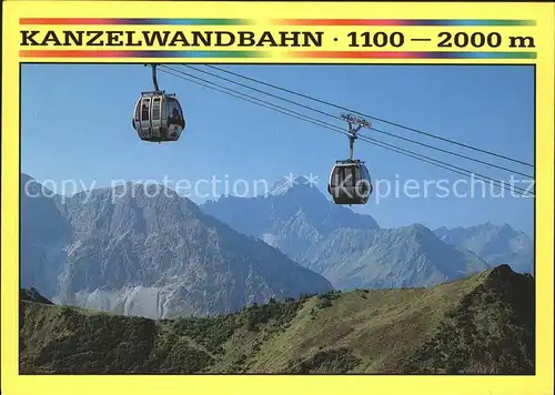 Seilbahn Kanzelwand Riezlern Kleinwalsertal Widderstein / Bahnen /