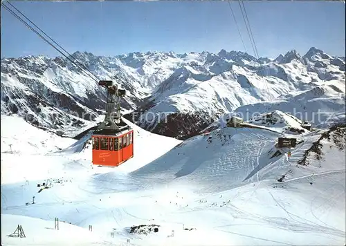 Seilbahn Davos Parsenn Weissfluhjoch-Weissfluhgipfel Silvrettagruppe / Bahnen /