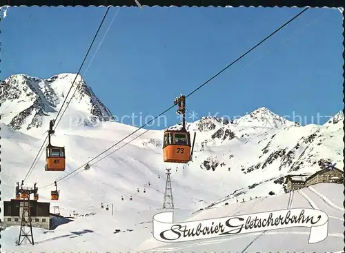 Seilbahn Stubaier Gletscherbahn Tirol Mittelstation Fernau Dresdner Huette  / Bahnen /