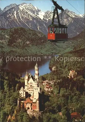 Seilbahn Tegelbergbahn Schloss Neuschwanstein Hohenschwangau Alpsee Tiroler Alpen  / Bahnen /