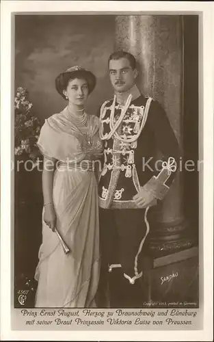 Adel Prinzessin Viktoria Luise von Preussen Prinz Ernst August Herzog zu Braunschweig und Lueneburg Kat. Koenigshaeuser