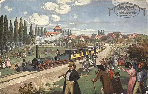 Lokomotive Erste Eisenbahn Nuernberg Fuerth Kat. Eisenbahn