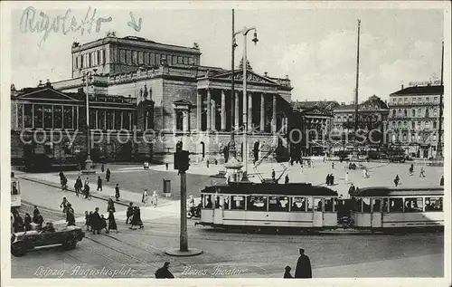 Strassenbahn Leipzig Augustusplatz Neues Theater Kat. Strassenbahn