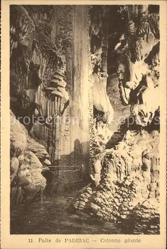 Hoehlen Caves Grottes Puits de Padirac Colonne geante  Kat. Berge