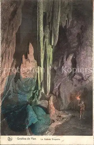Hoehlen Caves Grottes Grottes de Han Grande Draperie Kat. Berge