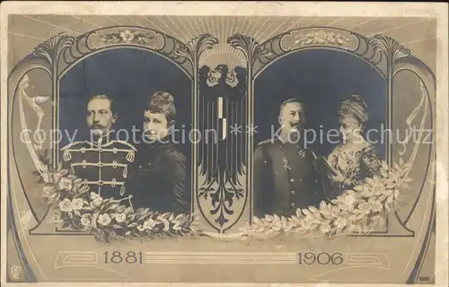 Adel Preussen Wilhelm II Auguste Viktoria Kat. Koenigshaeuser