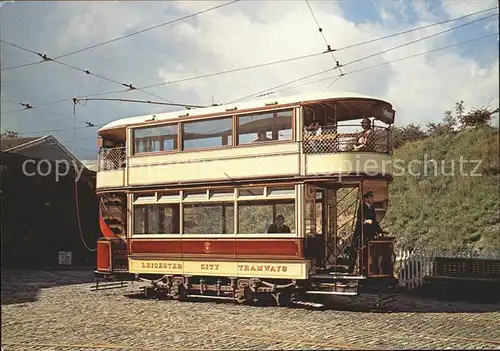 Strassenbahn Leicester National Tramway Museum Crich Matlock Derbyshire  Kat. Strassenbahn
