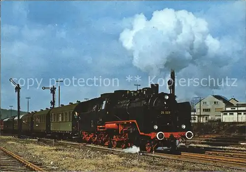 Lokomotive Personenzug Lokomotive 24 009 Deutsche Reichsbahn Mayen Eifel Kat. Eisenbahn
