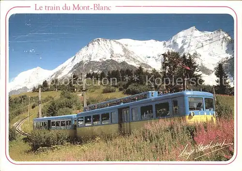 Eisenbahn Train du Mont Blanc Col de Voza Aiguille du Gouter Saint Gervais Kat. Eisenbahn