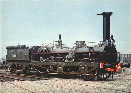 Lokomotive Crampton Nr. 80 Le Continent Musee Mulhouse  Kat. Eisenbahn