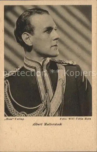 Schauspieler Albert Matterstock Foto Witt Tobis Rota Ross Verlag  Kat. Kino und Film