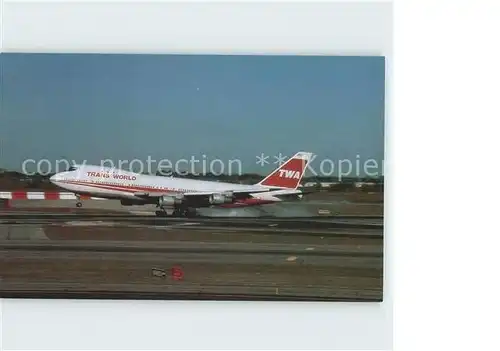 Flugzeuge Zivil TWA Trans World Airlines Boeing 747  Kat. Airplanes Avions