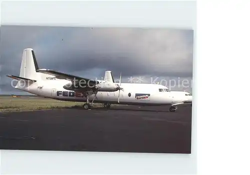 Flugzeuge Zivil Federal Express Feeder Fokker F27 500 Kat. Airplanes Avions