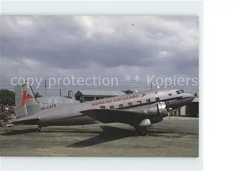 Flugzeuge Zivil Soriano Air Cargo Super DC 3 C 117D RP C473 c n 43327 Kat. Airplanes Avions