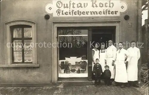 Metzgerei Fleischerei Schlachterei Gustav Koch Fleischermeister  Kat. Handwerk