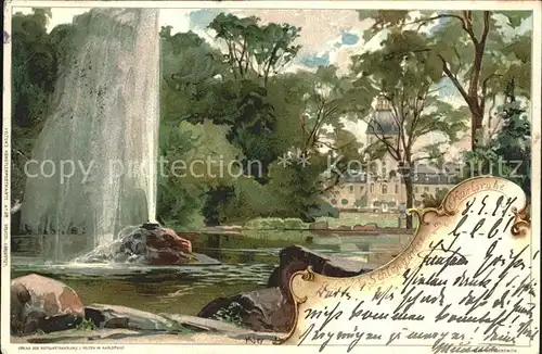 Kley Schlossgarten Karlsruhe Kat. Kuenstlerlitho