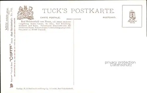 Verlag Tucks Oilette Nr. 712 Bad Reichenhall  Kat. Verlage