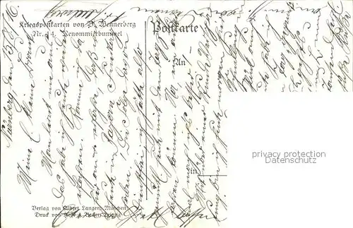 Wennerberg Brynolf Kriegspostkarte Nr. 14 Renommierbummel Kat. Kuenstlerkarte